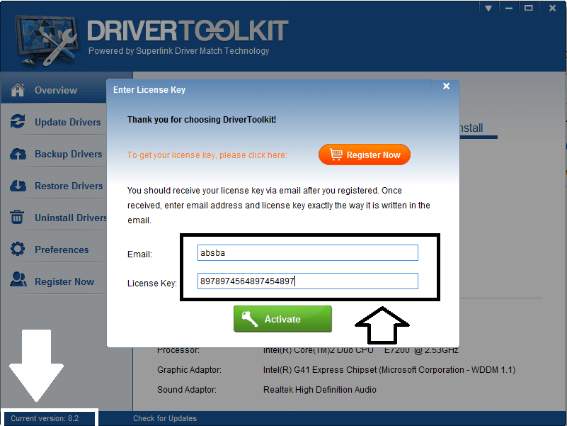 Driver Toolkit License key & email